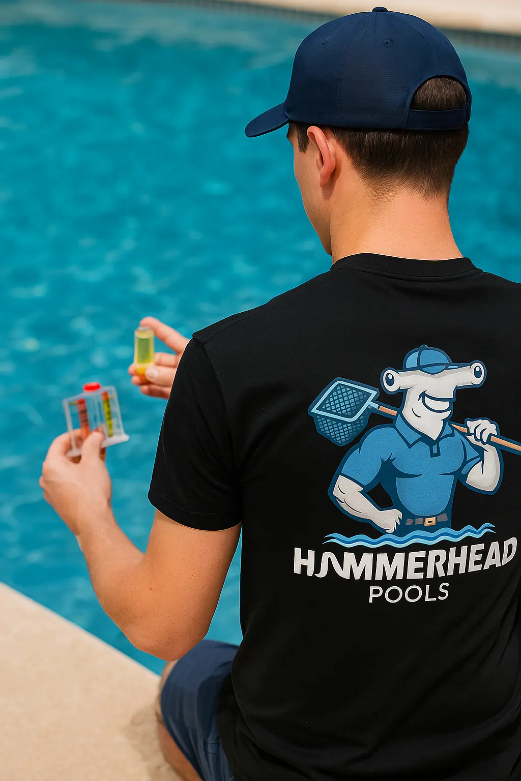 On-site water chemistry — every single visit